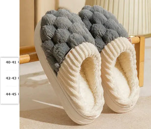 Men's And Women's Fashion Household Indoor Warm Non-slip Plush Slippers