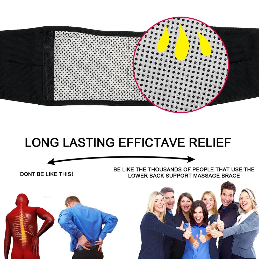 Self heating Magnetic Therapy Back Waist Support Belt