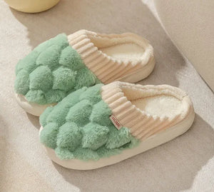 Men's And Women's Fashion Household Indoor Warm Non-slip Plush Slippers